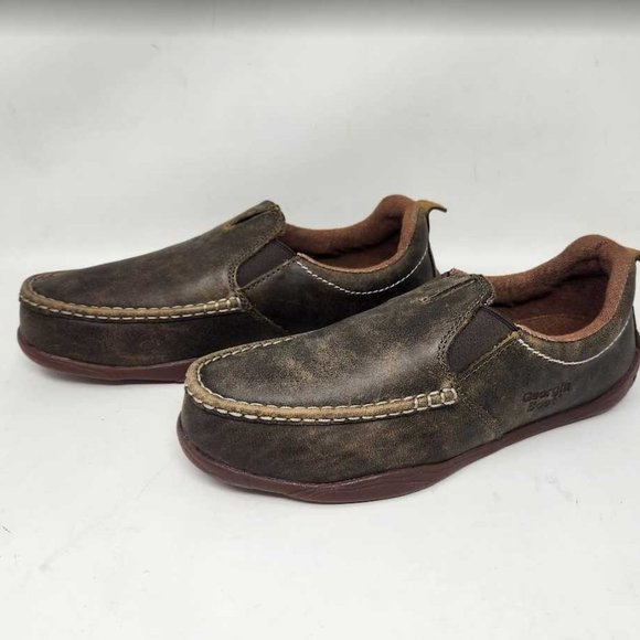 Men\'s 8W Georgia Boot Cedar Falls slip on moc-toe shoes 8 Wide GB00560 main image 5